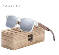 BARCUR Men's Sunglasses for Men Brand Designer Natural Walnut Wood Sun Glasses Women Polarized Eyewear UV400 Eyewear Oculos