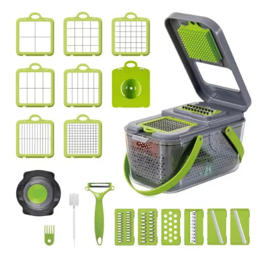 22 in 1 Multifunctional Vegetable Chopper Onion Grater Carrot Potato Shredder Fruit Slicer Garlic Chopper Kitchen Gadget Tool