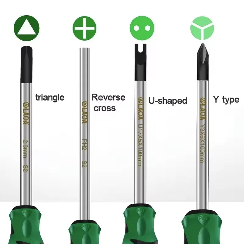LAOA Special-shaped screwdriver Y-shaped U-shaped H triangle magnetic screwdriver socket screwdriver