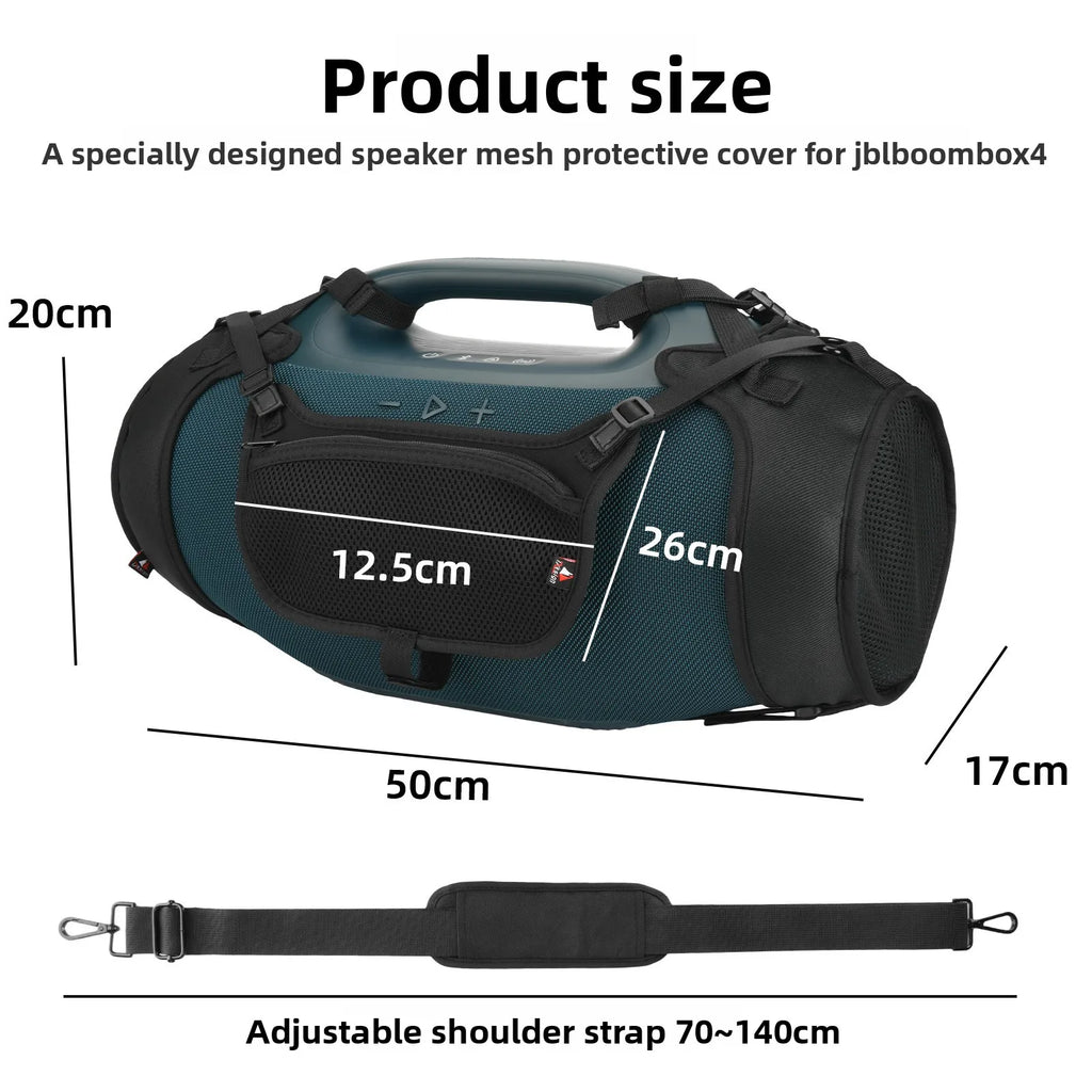 Outdoor Travel Dust Protection Case Protect Box Storage Bag Carrying Cover Case for JBL Boombox 4 Wireless Bluetooth Speaker