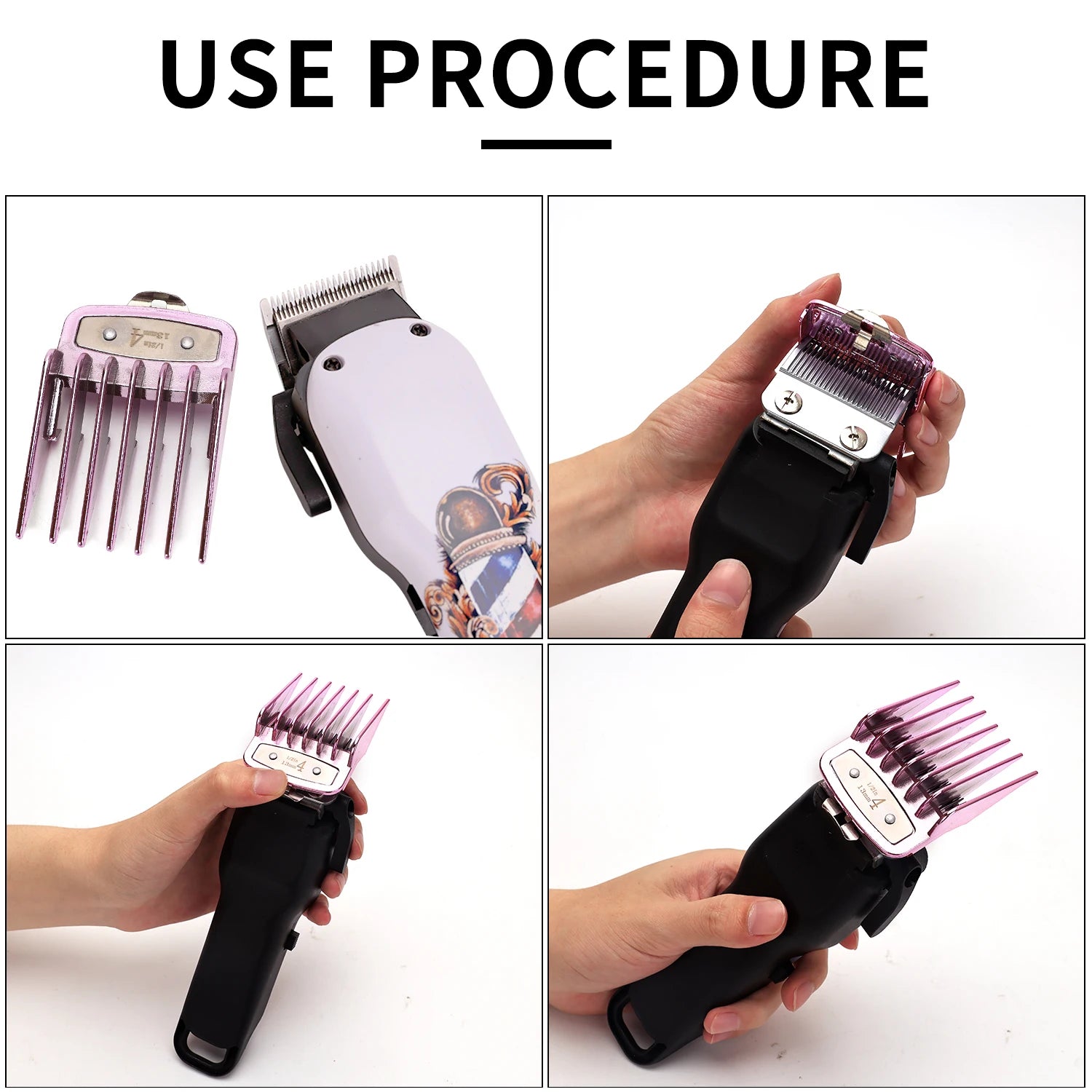 10 Piece Set Barbershop Hairdressing Electroplating Haircut Limit Comb Trimmers Positioning Comb Salon Styling Tool Bring A Box