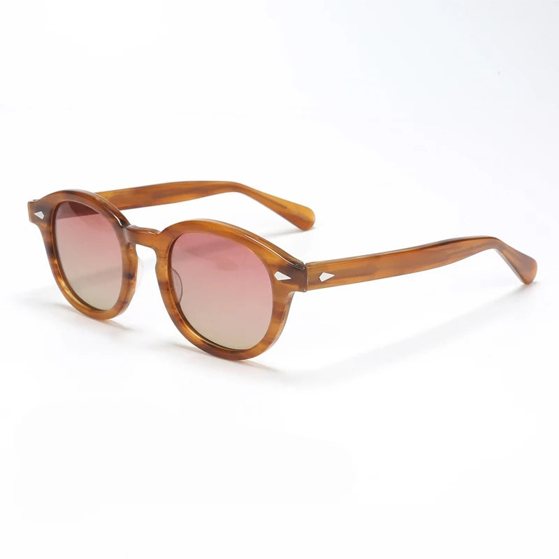 Polarized Sunglasses Men Brand Johnny Depp Sun Glasses Lens Woman Luxury Vintage Acetate Driver's Shade