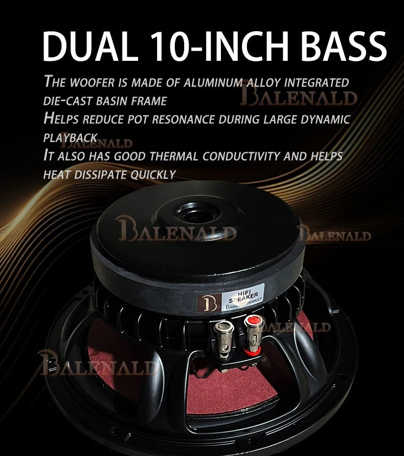Balenald home theater system 298 floor-standing speaker hifi fever audio three-way dual 10-inch bass home speaker