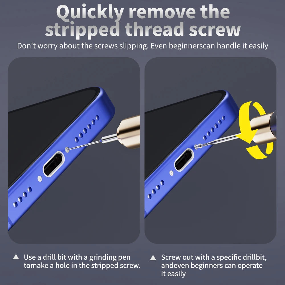 Lanrui U8 Alloy Piercingand Sliding Drill Bit Used for Removing Stripped Thread Screws Ouickly