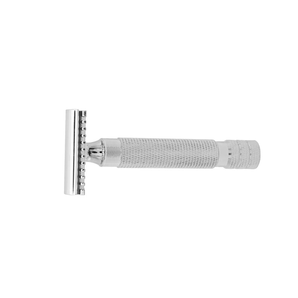 Double Edge Safety Razor Stainless Steel Butterfly Opening for Men Close Clean Shave No Irritation Razor Shaver