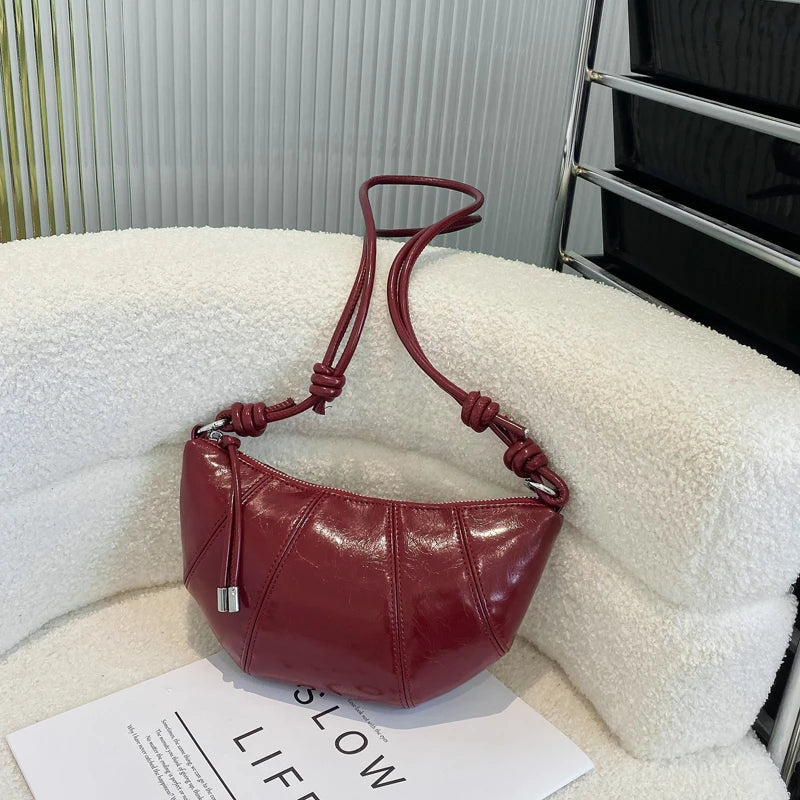 Casual Dumpling Shaped Large Capacity Shoulder Bag for Women 2026 New Style Soft Handle Single Strap Crossbody Luxury Bag