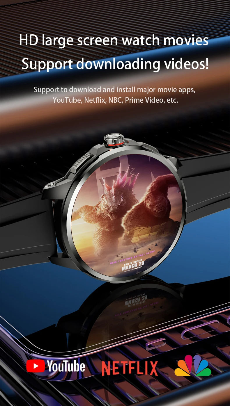 Goldenspike 32GB+256GB Smartwatch 4G/5G LTE 900W Rotary HD Camera GPS WIFI HiSportPro App Bluetooth Smart Watch For IOS Android
