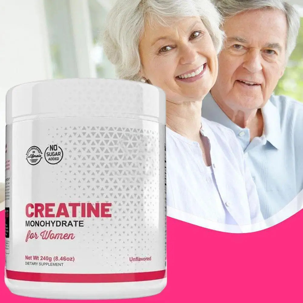 Creatine Monohydrate Powder Effectively Supports Muscle Strength and Recovery Improving Athletic Performance and Endurance 240g