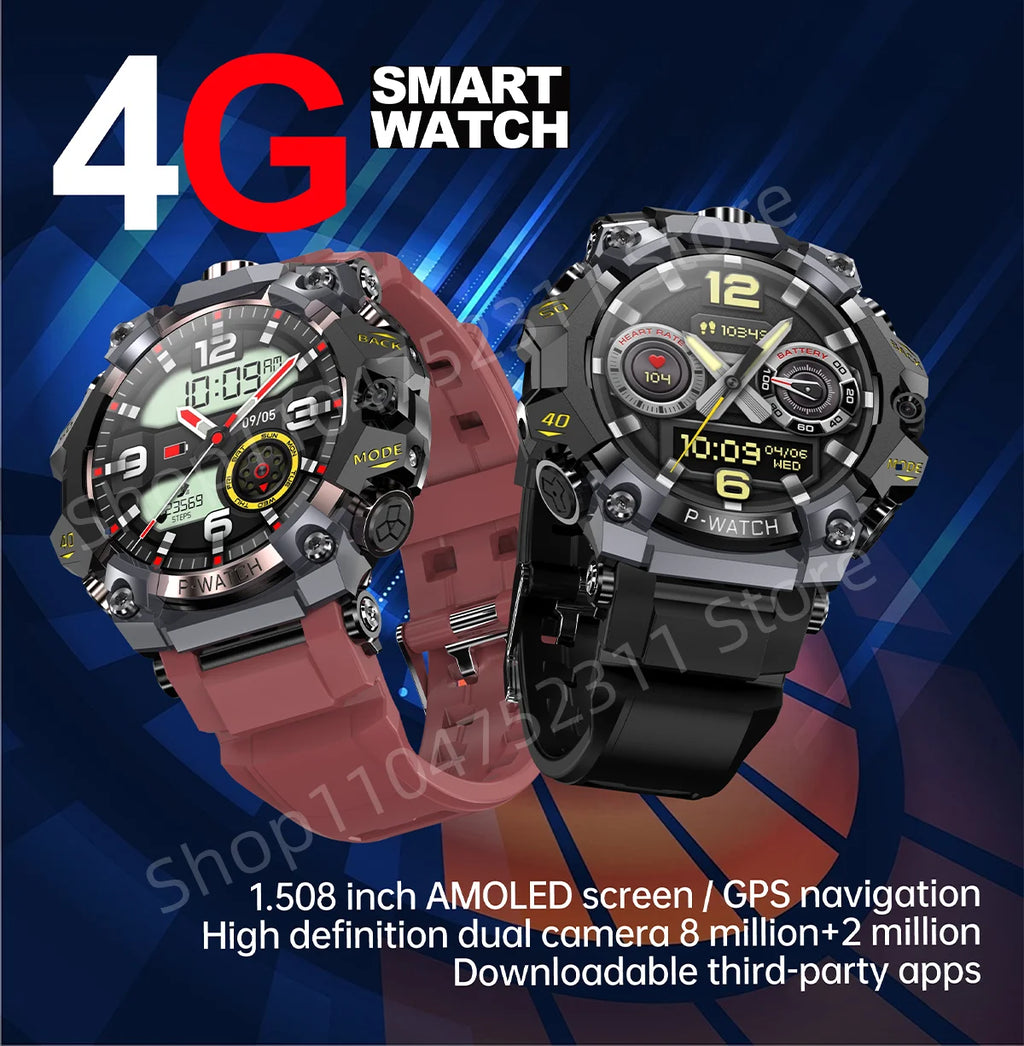 Original Q668 Smartwatch 4G 5G Full Netcom Smart Watch With 800W Dual Camera GPS WIFI NFC IP68 Waterproof Google Play Store