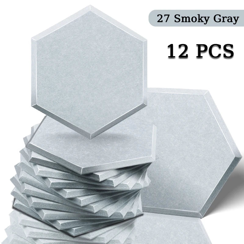 TOUO Acoustic Panel High Density Sound Absorbing Material 12 Pc Soundproofing Panels Studio Acoustic Treatment Sound Isolation