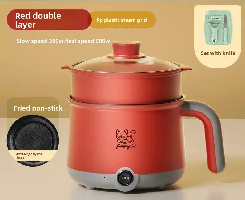 Mini Multi-Function Electric Cooker Small Integrated Steaming And Cooking Dormitory Noodles Home Use Single Person Mini Electric