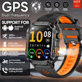 2025 New Dual-Frequency Satellite GPS Sports Smart Watch Compass Barometer Bluetooth Call 10ATM Waterproof Swim Smart Bracelet