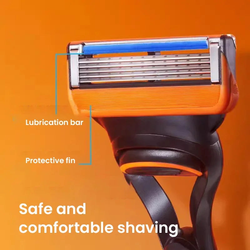 Gillette Fusion 5 Razor Set 1 Handle 25 Cartridges 5 Ultra-Thin Blades Lubrication Strip Back Trimmer