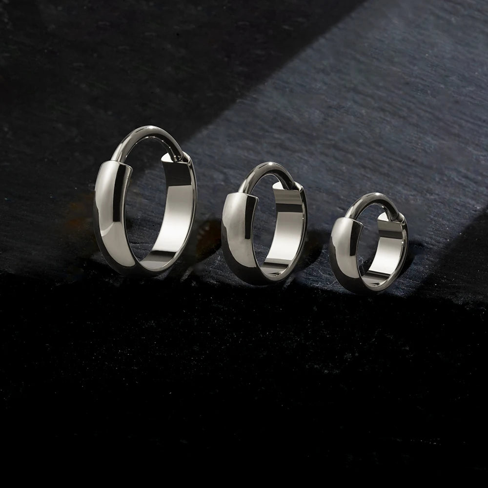 Right Grand ASTM F136 Titanium 16G Wide Chunky Conch Clicker Ring 8/10/12mm Cartilage Hoop Earring Earlobe Nose Piercing Jewelry