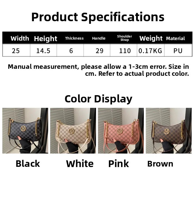 Vintage Floral Print Underarm Bag Women's Crossbody Shoulder Bag Casual Versatile Small Bag Popular Female Fashion Design