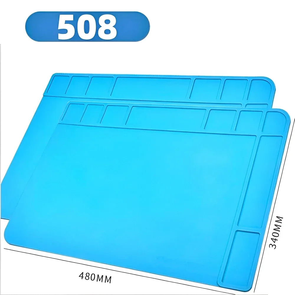 Durable ESD Silicon Soldering Mat Heat-Resistant Work Pad for Hot Air Gun Soldering Iron Station Repair Thermal Insulation Pad