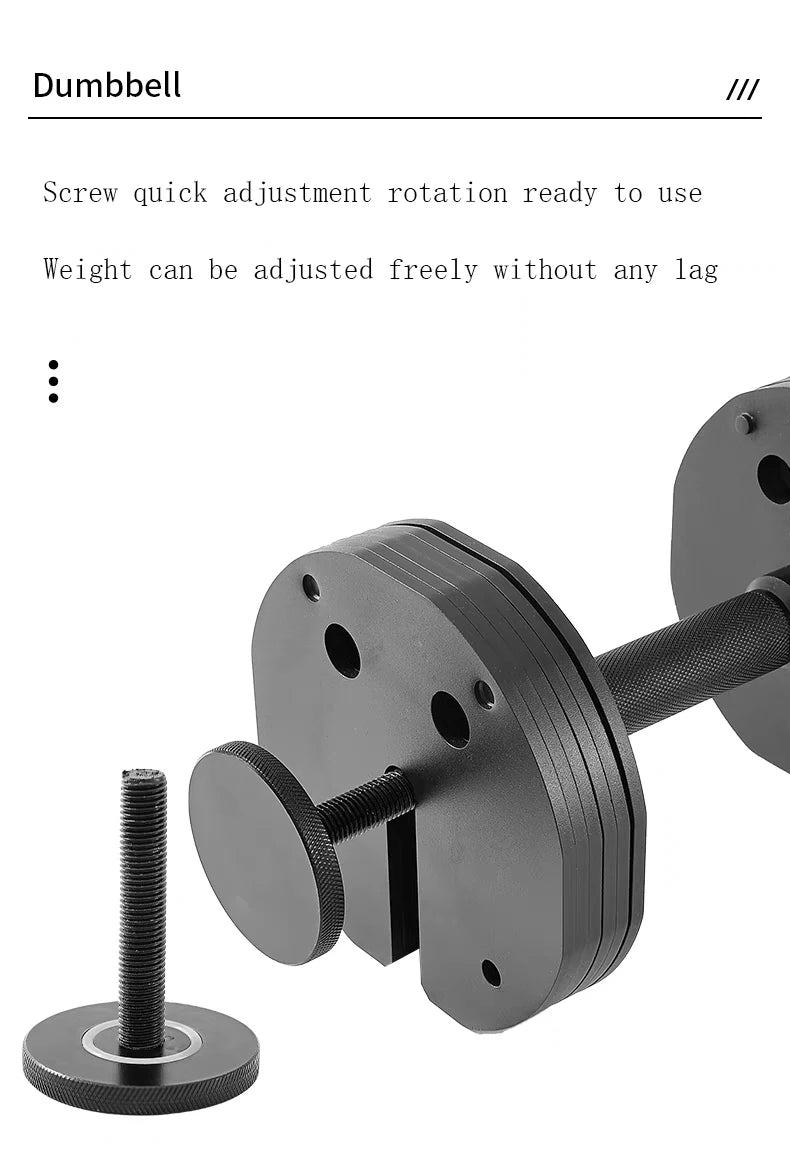 Quick Disassembly Plug-in Adjustable Dumbbells Multifunctional Men's Fitness Arm Muscle 1kg Incremental Steel Dumbbell