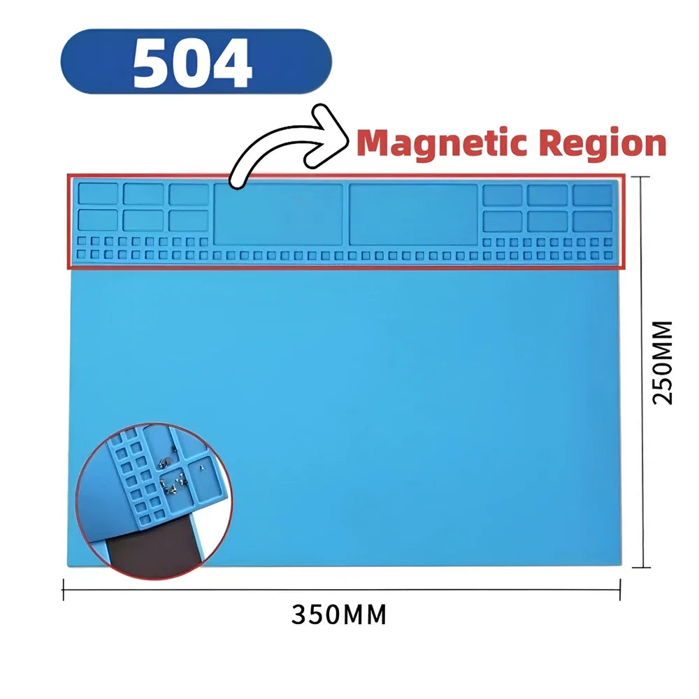 Durable ESD Silicon Soldering Mat Heat-Resistant Work Pad for Hot Air Gun Soldering Iron Station Repair Thermal Insulation Pad