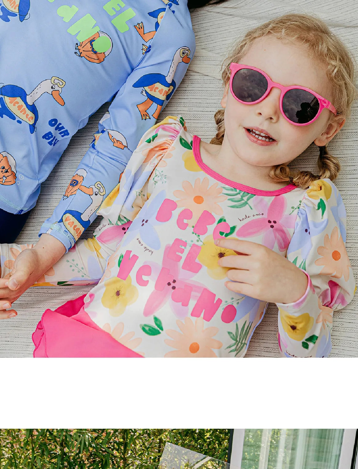 Swimming Suit for Girls Boys Cute Printed Long Sleeve Trousers Beach Swimwear for Kids Quick-dry Swimdress