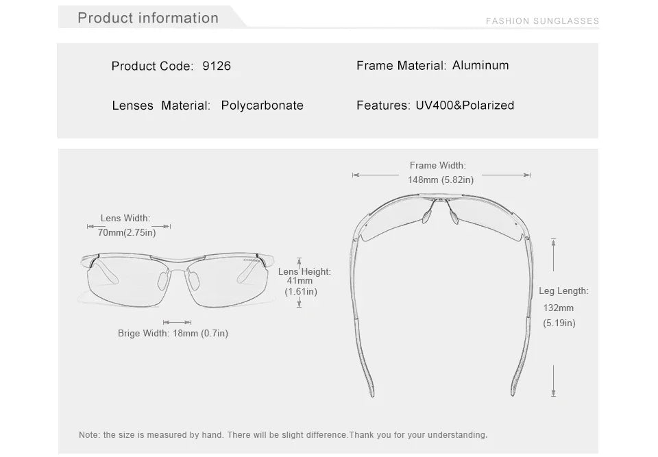 KINGSEVEN UV400 Polarized Men Sunglasses Cycling Driving Mirror Lens Male Glasses Anti-glare Women Fishing High Quality Eyewear