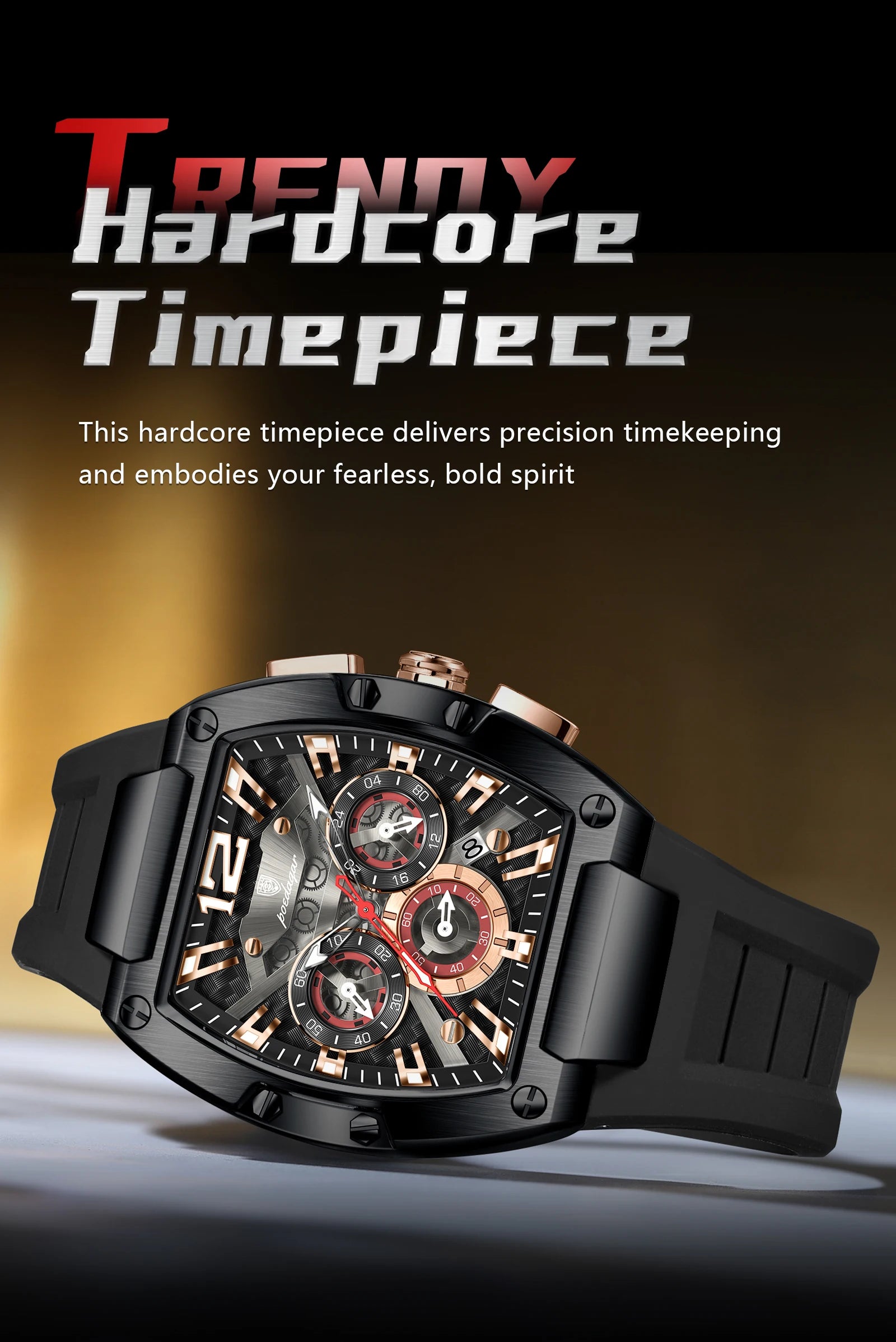 POEDAGAR Luxury Watches For Men Sport Casual Waterproof Luminous Date Man Wristwatch Chronograph Quartz Silicone Men Watch Reloj