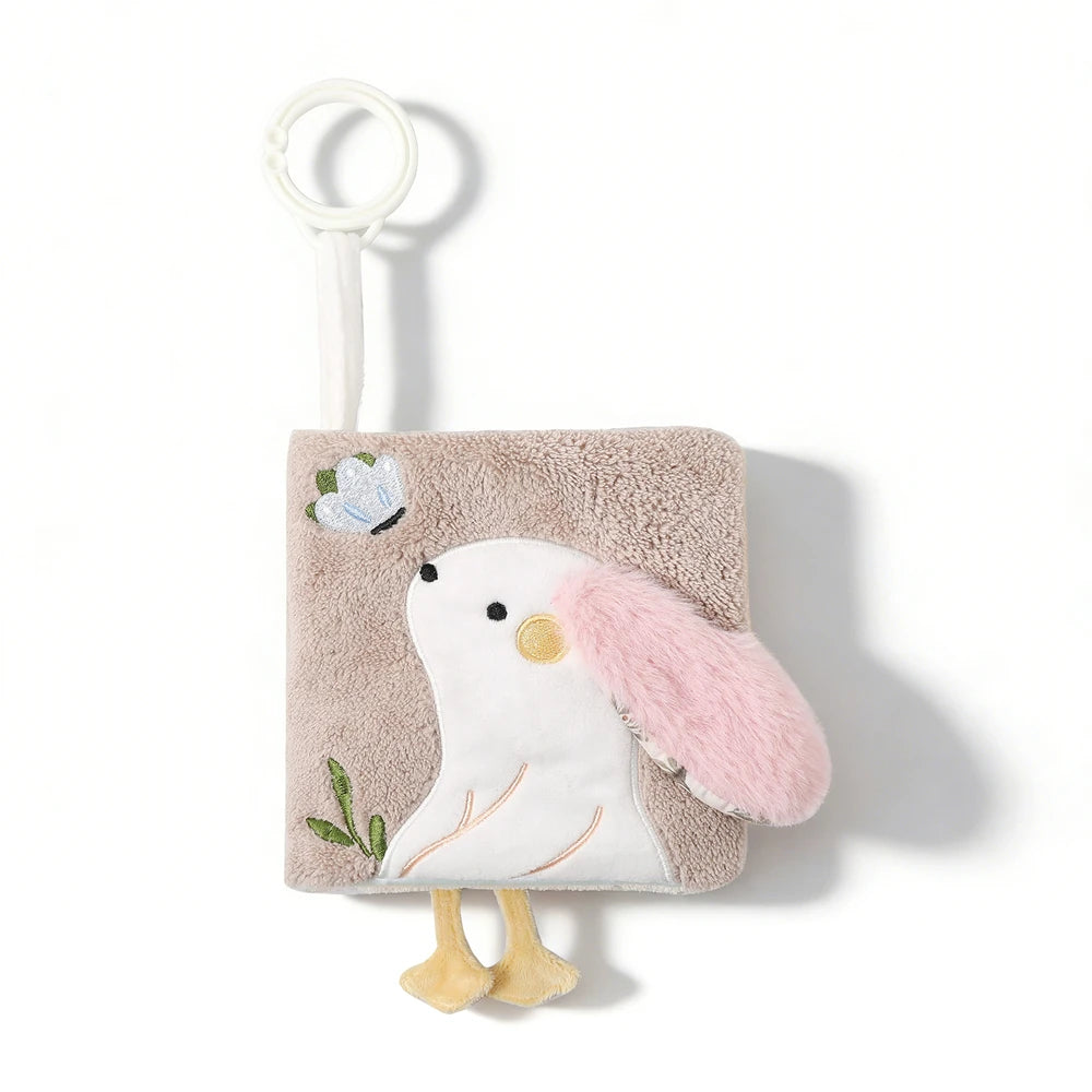 Bunny Cloth Soft Touch Book, Baby Toys 3D Sensory Early Learning Stroller Toys Infant 0-12 Months Baby Toys Multifunction Toys
