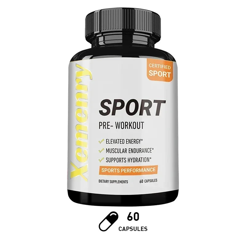 Sport Pre Workout Supplement - Increase Muscle Strength, Improve Athletic Performance, Reduce Fatigue, Muscle Building & Growth
