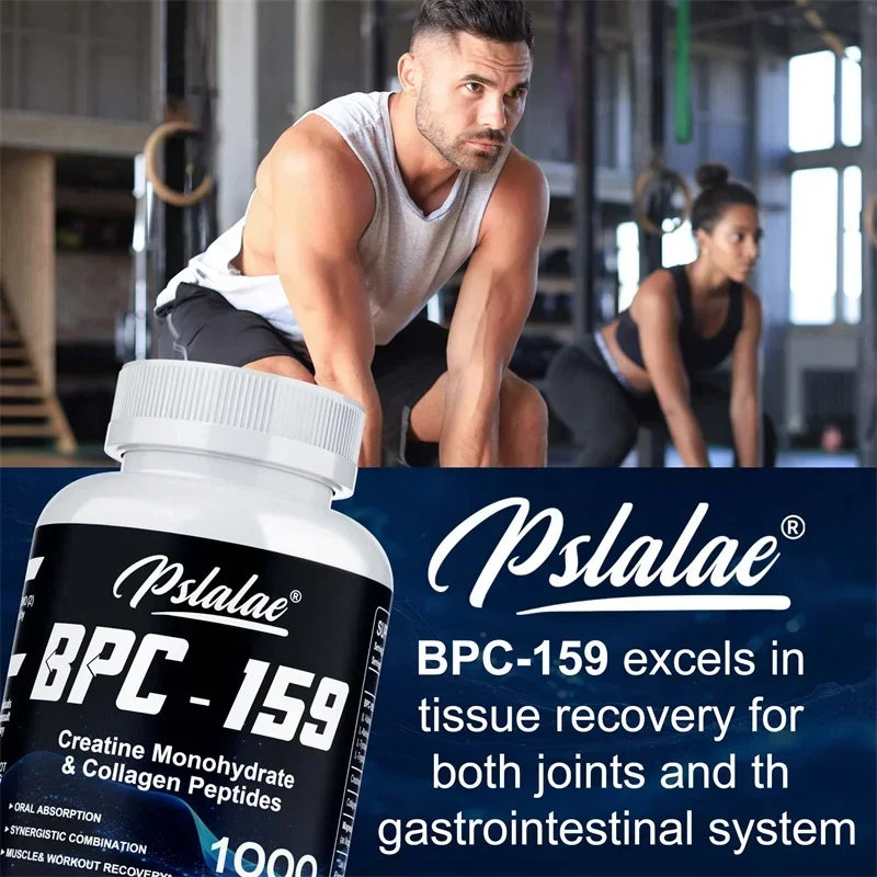 BPC-159, Creatine Monohydrate & Collagen Peptides - Supports Muscle and Athletic Recovery, Enhance Energy, Endurance