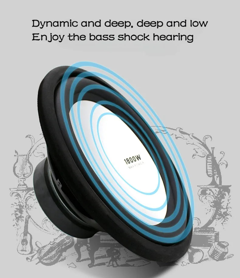 12-inch Car Subwoofer Speaker, High-quality High-power Bass Speaker