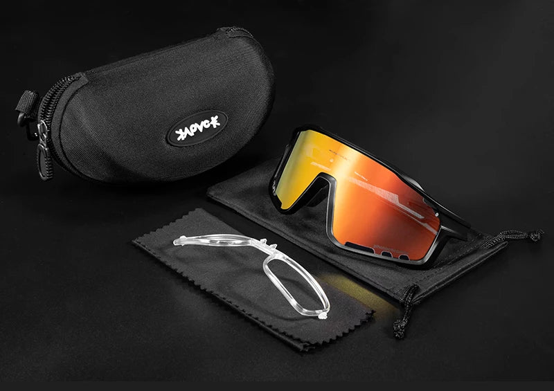 Kapvoe UV400 Racing Bike Glasses Eyewear MTB Cycling Sunglasses Cycling Glasses  Polarized Men's Sunglasses Women Sport Goggles