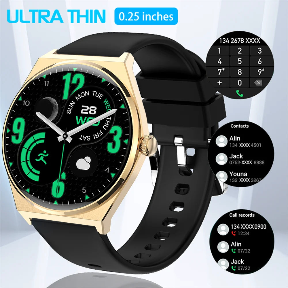 DAORKOW New Ultra thin Wireless Call SmartWatch Women Watches Men Sports Fitness Tracker Heart Rate Smartwatches For Android IOS