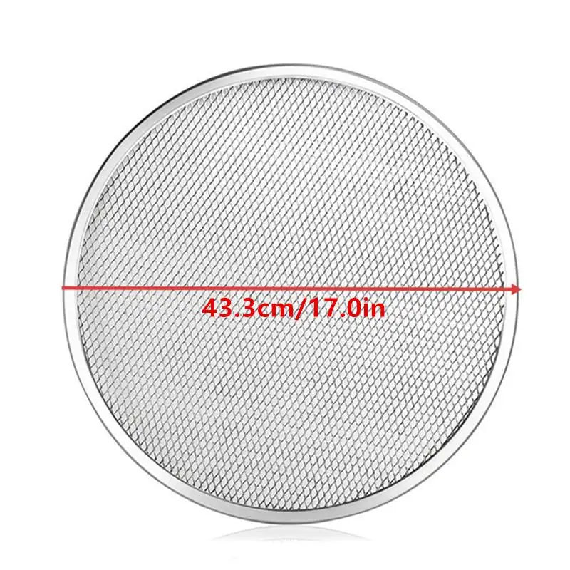 1PC 6-20 Inch Pizza Screen Pan Metal Net Non Stick BakingTray New Seamless Aluminum Alloy Metal Net Bakeware Kitchen Pizza Tools