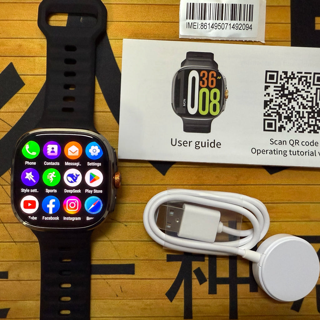 Original M99 Smartwatch with 2.4 Inch AMOLED Screen 4G/5G SIM Card Slot GPS WiFi 190° Rotating Camera Android 10.0 Gaming Watch