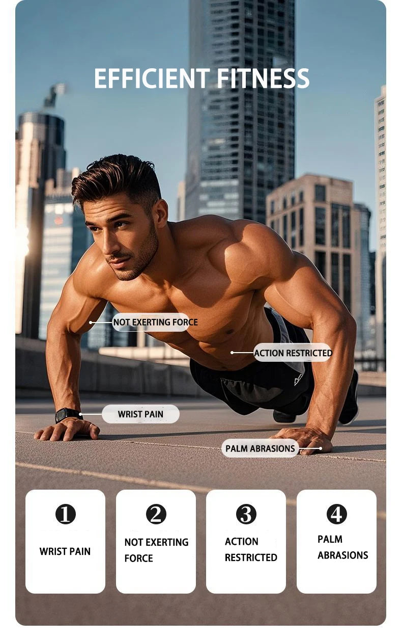 Push-up Stand Wood Pushup Bars Exercise Non-Slip Parallettes Handle Stands Calisthenics Fitness Equipment Home Strength Training