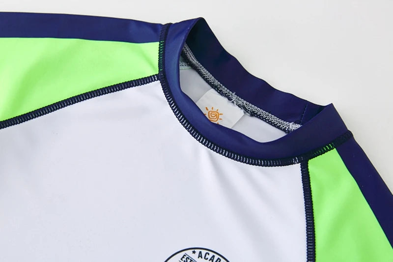 Children's Swimsuit Orange Long Sleeve Rash Guard Kids UPF50 UV Protection Boy's Beach Clothes Shark Swimming Bathing Suit Kids