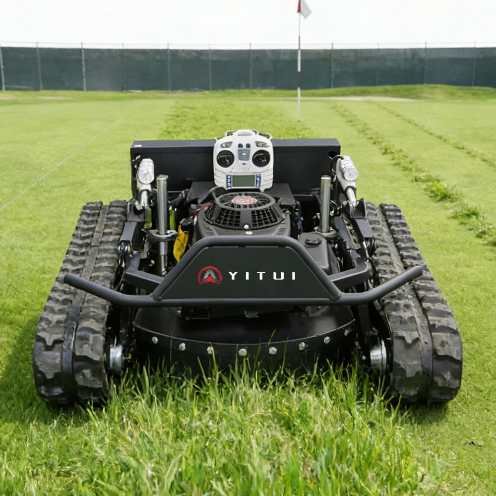 Personalized Customized Ce Epa All Terrain Lawn Mowing Robot With Rubber Tracks And Multi Functional Remote Control