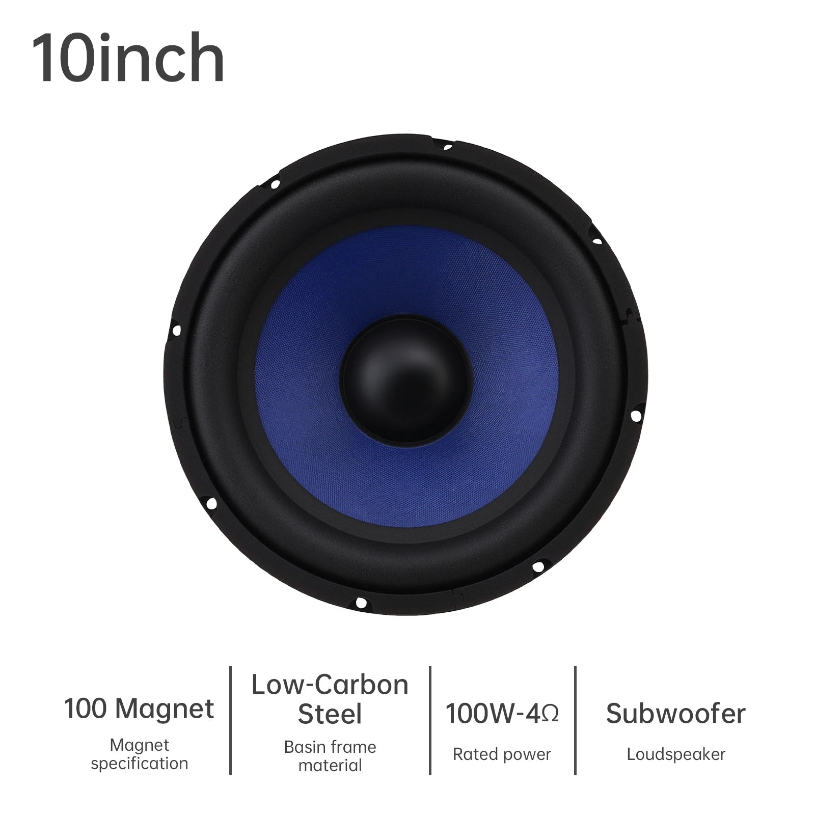 1pc 5/6.5/8/10 Inch Bass Loudspeaker Woofer Speaker for Car Audio/Home Theaters,Wide Frequency Response Car Audio Stereo Speaker