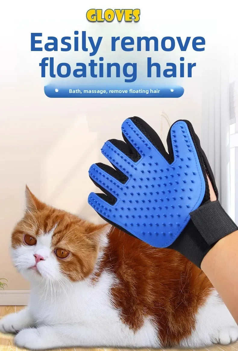 Pet Hair Glove Comb Pet Dog Cat Grooming Cleaning Glove Deshedding Hair remover Massage Brush Animal Supplies Cat Accessoies