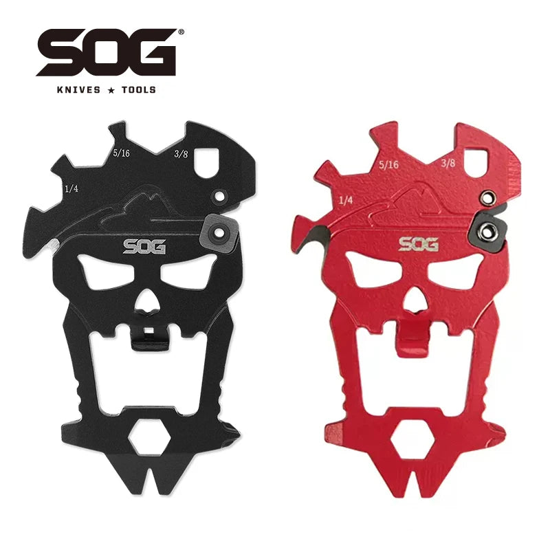 SOG MacV Multi-tool Mini Keychain Skull Wrench EDC Multifunctional Tools Portable Outdoor Camping Survival Bottle Opener SM1001