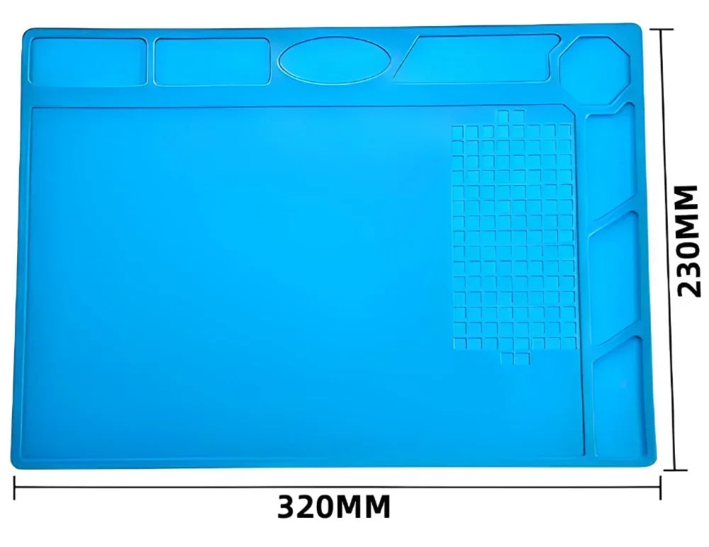 Durable ESD Silicon Soldering Mat Heat-Resistant Work Pad for Hot Air Gun Soldering Iron Station Repair Thermal Insulation Pad