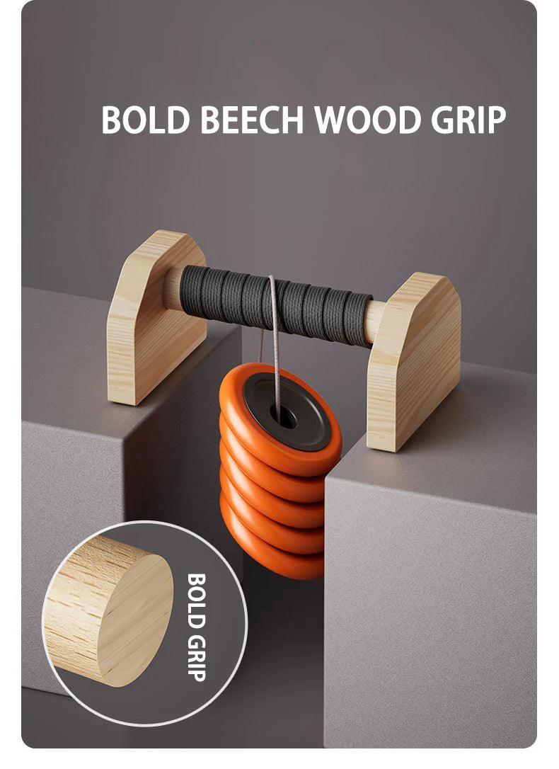 Push-up Stand Wood Pushup Bars Exercise Non-Slip Parallettes Handle Stands Calisthenics Fitness Equipment Home Strength Training