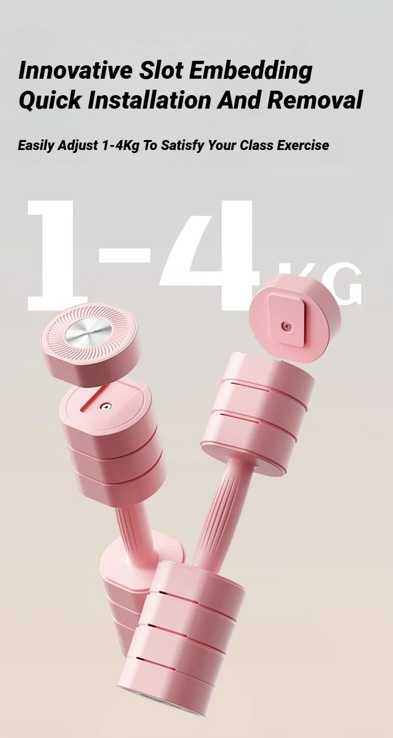 1Pair Adjustable 4In1 Dumbbell Set Ladies Fitness Home Small Thin Arm Weight Loss Equipment Dumbbells Multifunctional