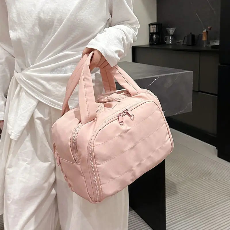 Large Capacity Portable Makeup Bag Travel Cosmetic Storage Waterproof Multi-layer Organizer High Aesthetic Value Handheld
