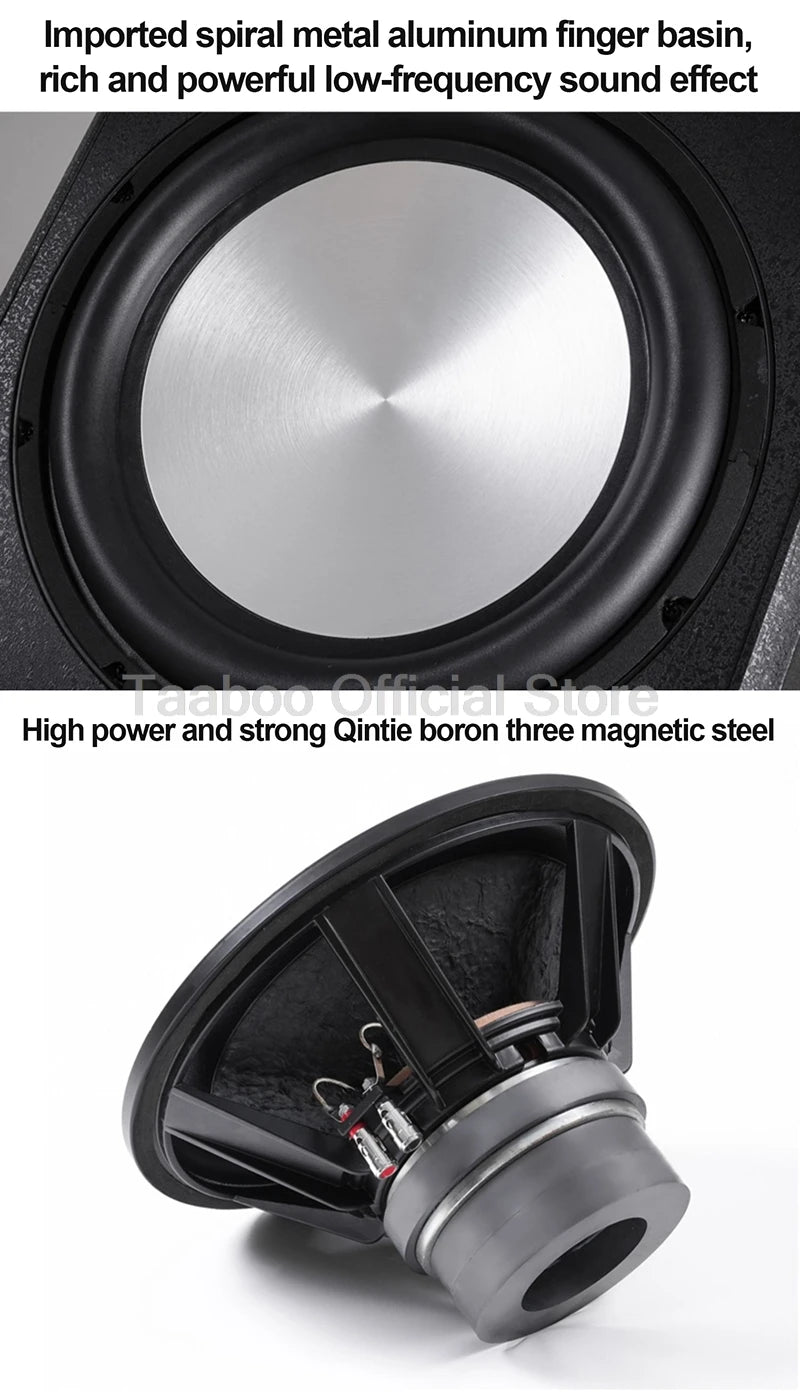 Super Subwoofer High Power 10/12 Inch Speaker Active HiFi Wooden Subwoofer High Fidelity Home Theater Audio Amplifier Speaker