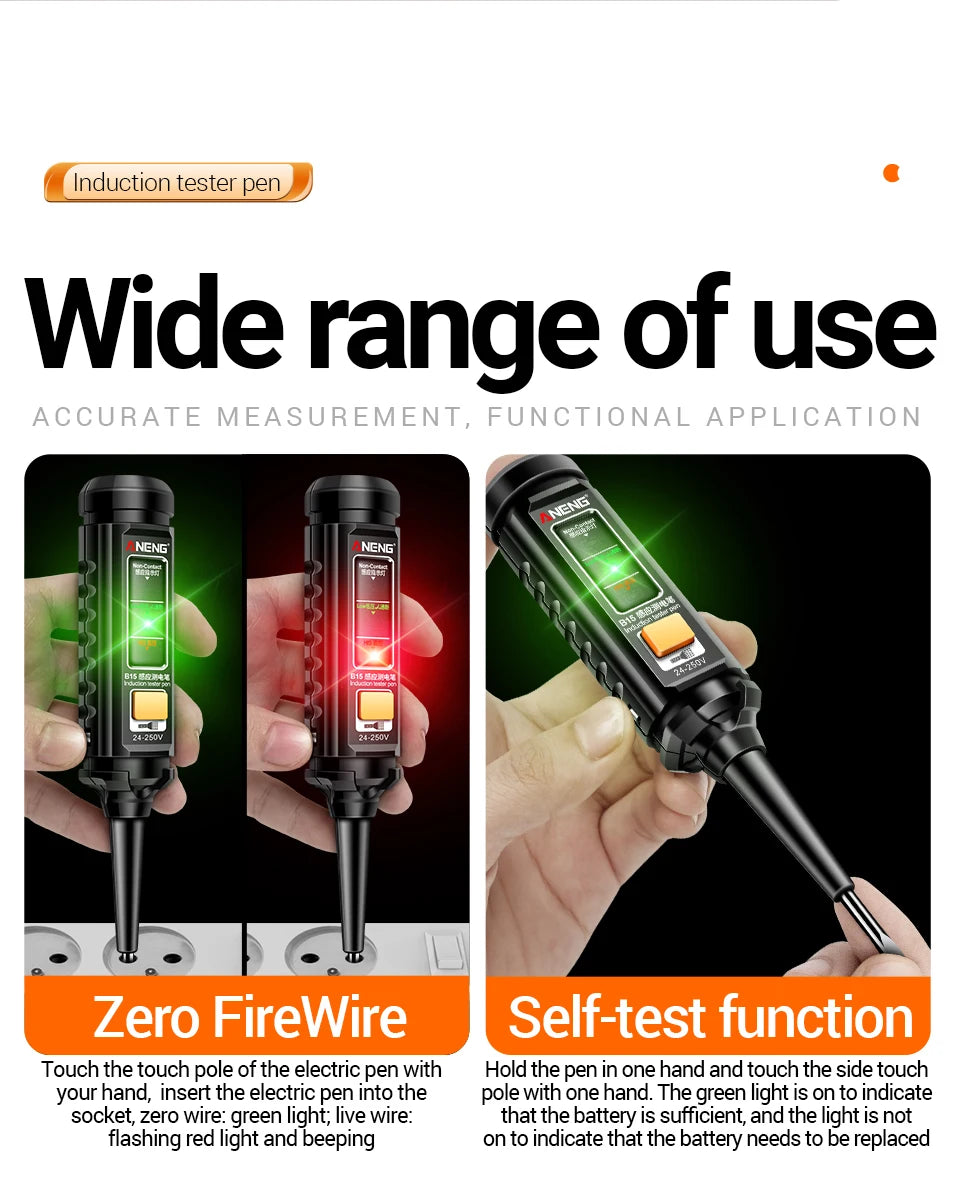 ANENG ST184 Digital Multimeter Clamp Meter True RMS Voltage Current Ohm Test+B15 Induction Tester Pen Electrician Detection Tool