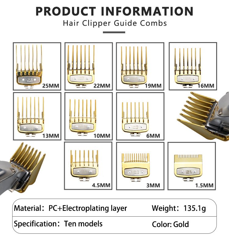 Professional Hair Clipper Limit Guide Comb For Wahl Trimmer Universal Cutting Guide Comb Haircut Tools Hair Clipper Limit Comb
