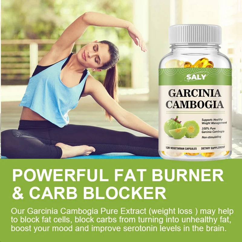 Garcinia Cambogia Extract 2 Month Supply - Helps Suppress Appetite, Suitable For Vegetarians - 120 Capsules