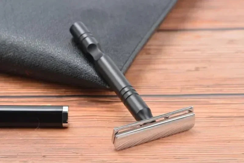 2026 YAQI Chrome And Black Color Aluminum Handle Light Weight AC Blade Excalibur Single-edged Mens Shaving Safety Razor