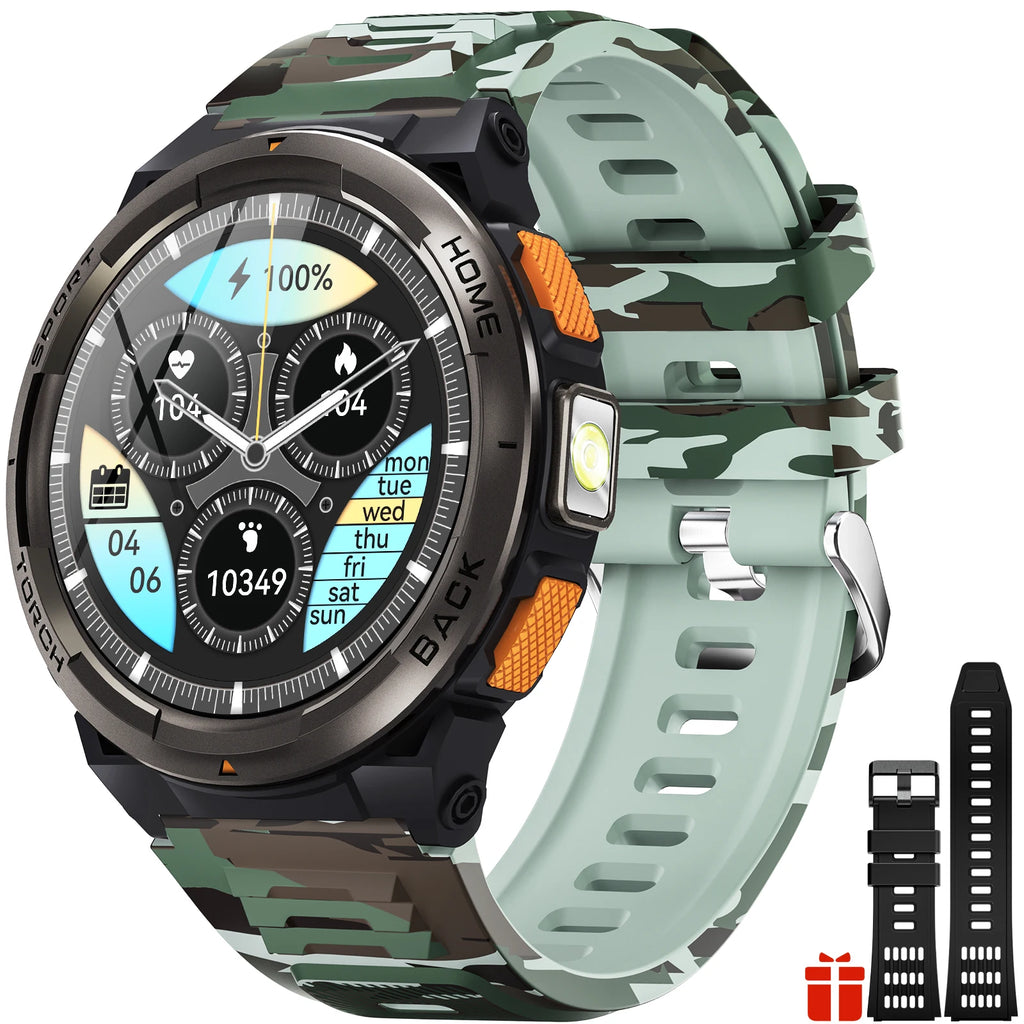 EIGIIS Smart Watch KE5 2024 3ATM Waterproof Original Design Sports Watch With Compass And Altitude Barometer LED Flashlight Call