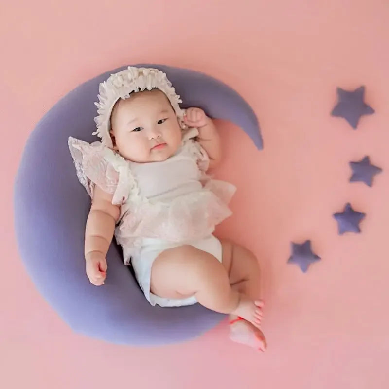 ❤️Moon Pillows Set Newborn Photography Accessories Posing Crescent Pillow 6Pcs/Set Studio Baby Photo Decoration Moon Fotografia